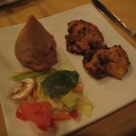 Salad, Samosas and Chicken Achari