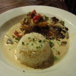Tilapia and Shrimp in Burrata Creme sauce